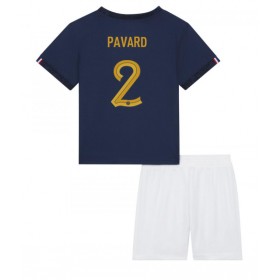 Baby Fußballbekleidung Frankreich Benjamin Pavard #2 Heimtrikot WM 2022 Kurzarm (+ kurze hosen)